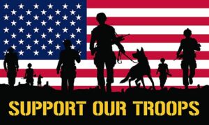 Support our troops digital flyer