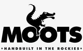 The logo for moots handbuilt in the rockies.