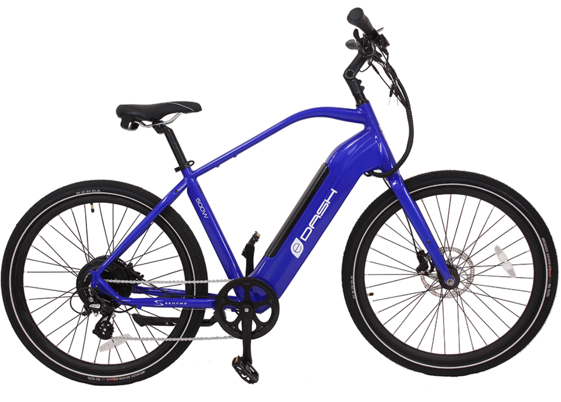 Blue color Electra edash cycle with white background