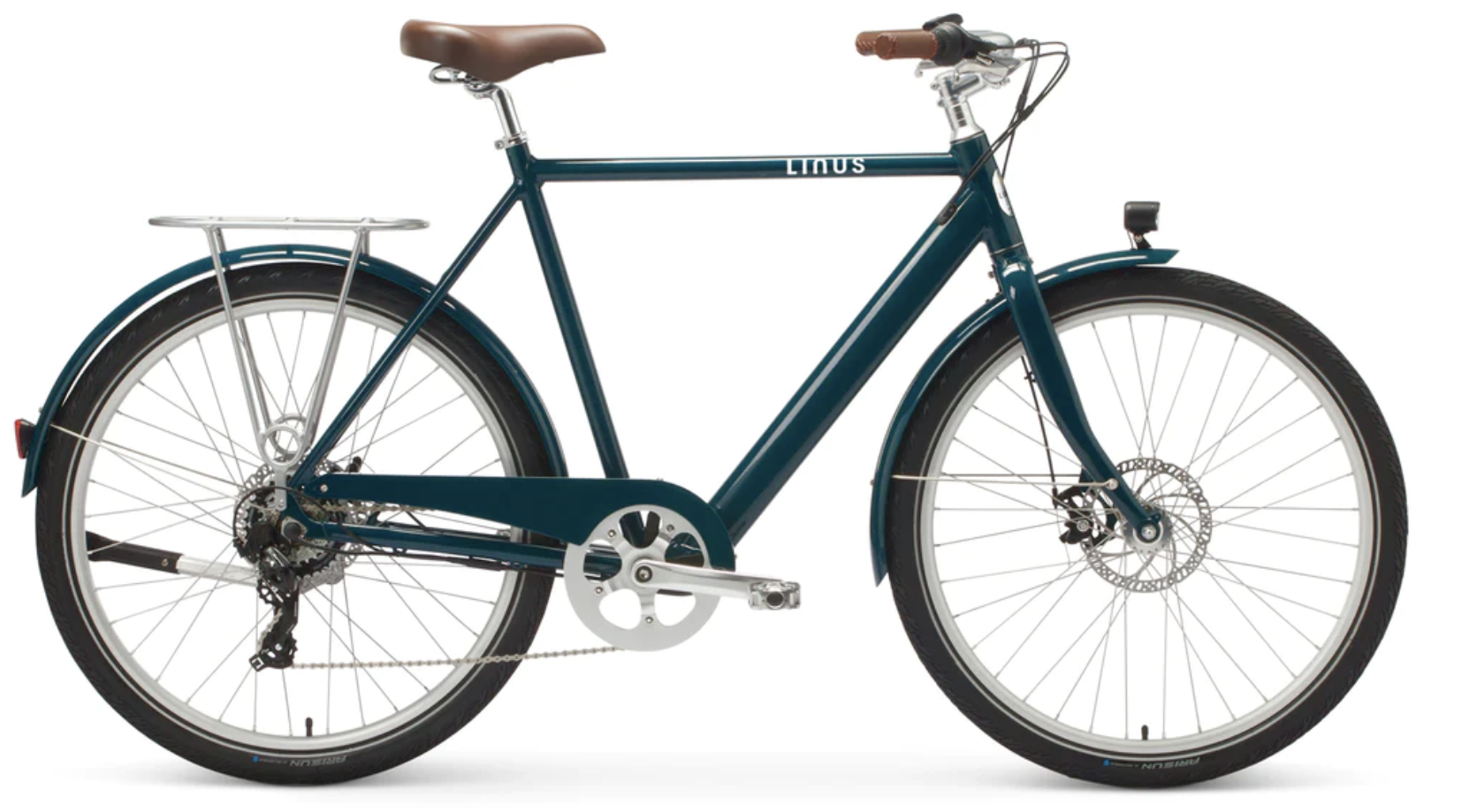 A blue bicycle is shown against a white background.